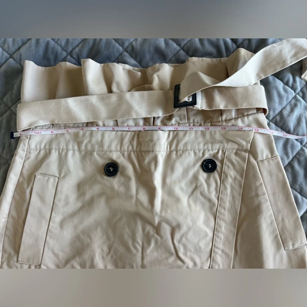 ZARA paperbag gabardine skirt L - Picture 7 of 12